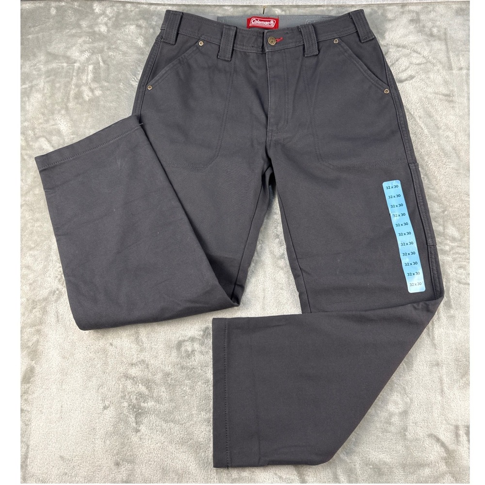 Coleman Utility Pants Mens 32x30 Phantom Gray Fleece Lined NEW